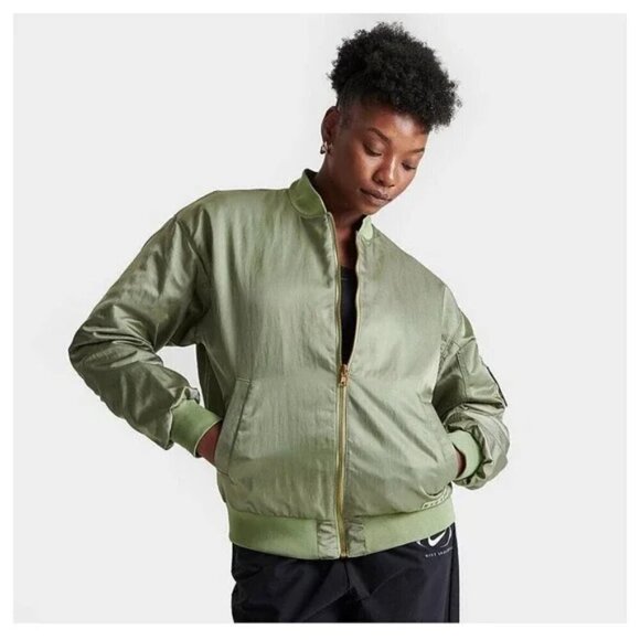 NWT Nike RTW Reversible Green Quilted Bomber Jacket - Picture 1 of 6